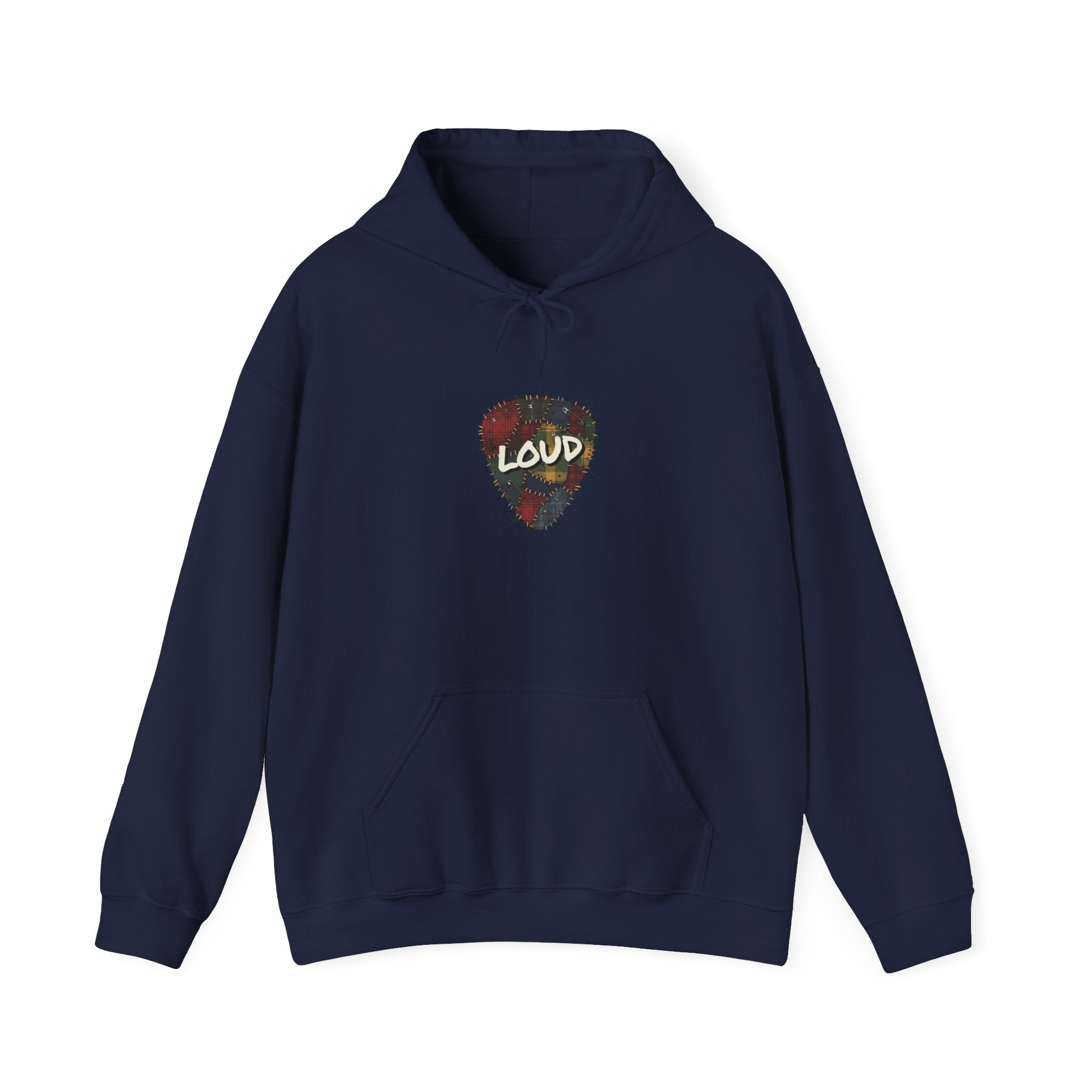 Loud Guitar Pick Hoodie | grunge revival, flannel aesthetic Navy