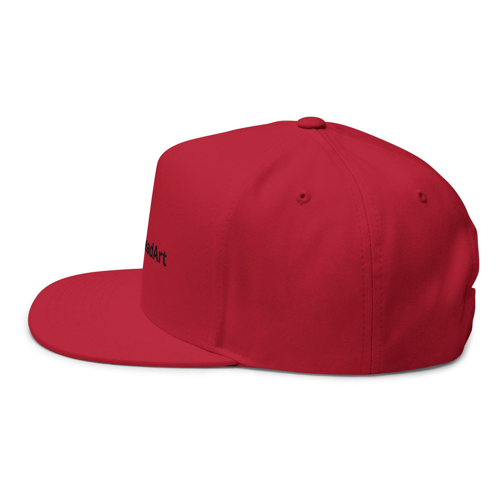 Embroidered Gold Eagle Flat Bill Cap