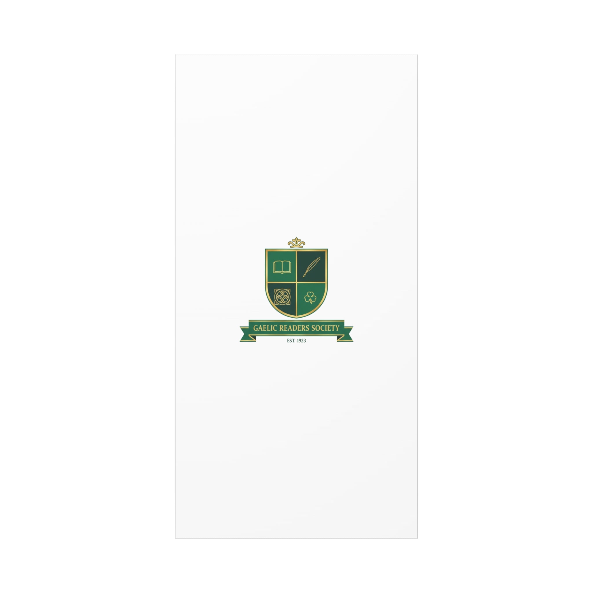 Gaelic Crest Shield Canvas | Celtic crest, Irish heritage logo 30" x 60" (Vertical) 1.25"