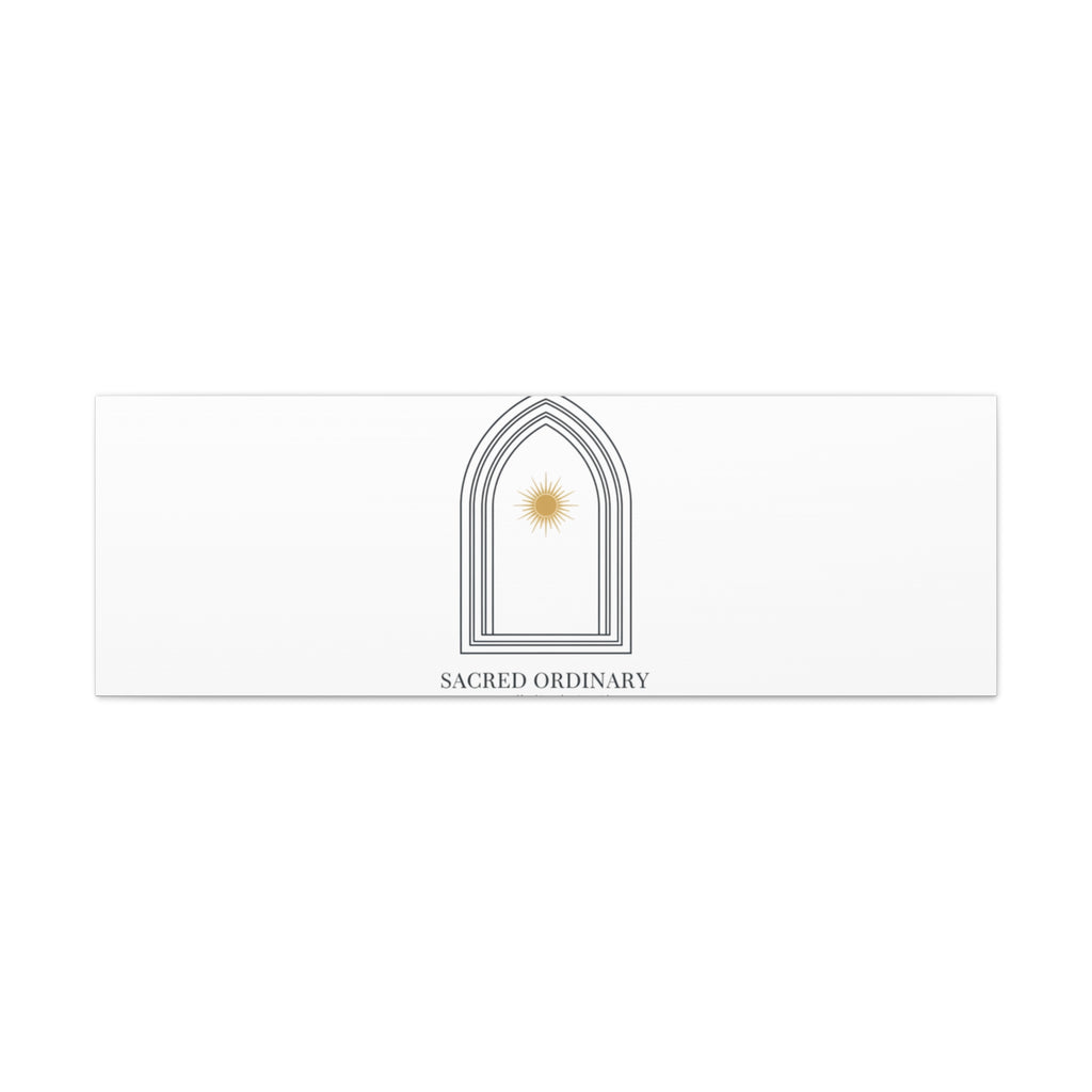 Sacred Ordinary Gothic Arch Canvas | Minimal Scripture Art, Quiet Luxury