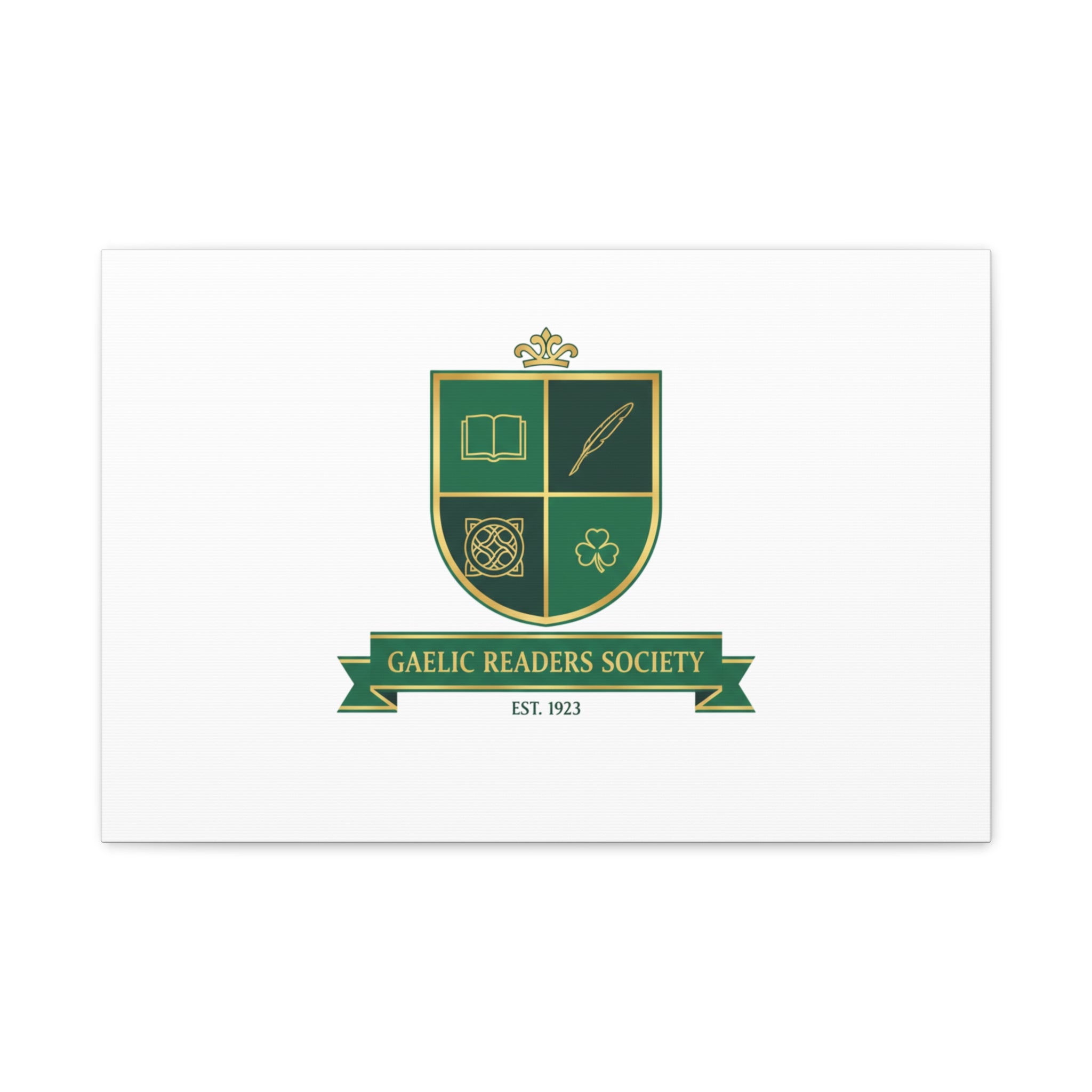 Gaelic Crest Shield Canvas | Celtic crest, Irish heritage logo 24″ x 16″ (Horizontal) 1.25"