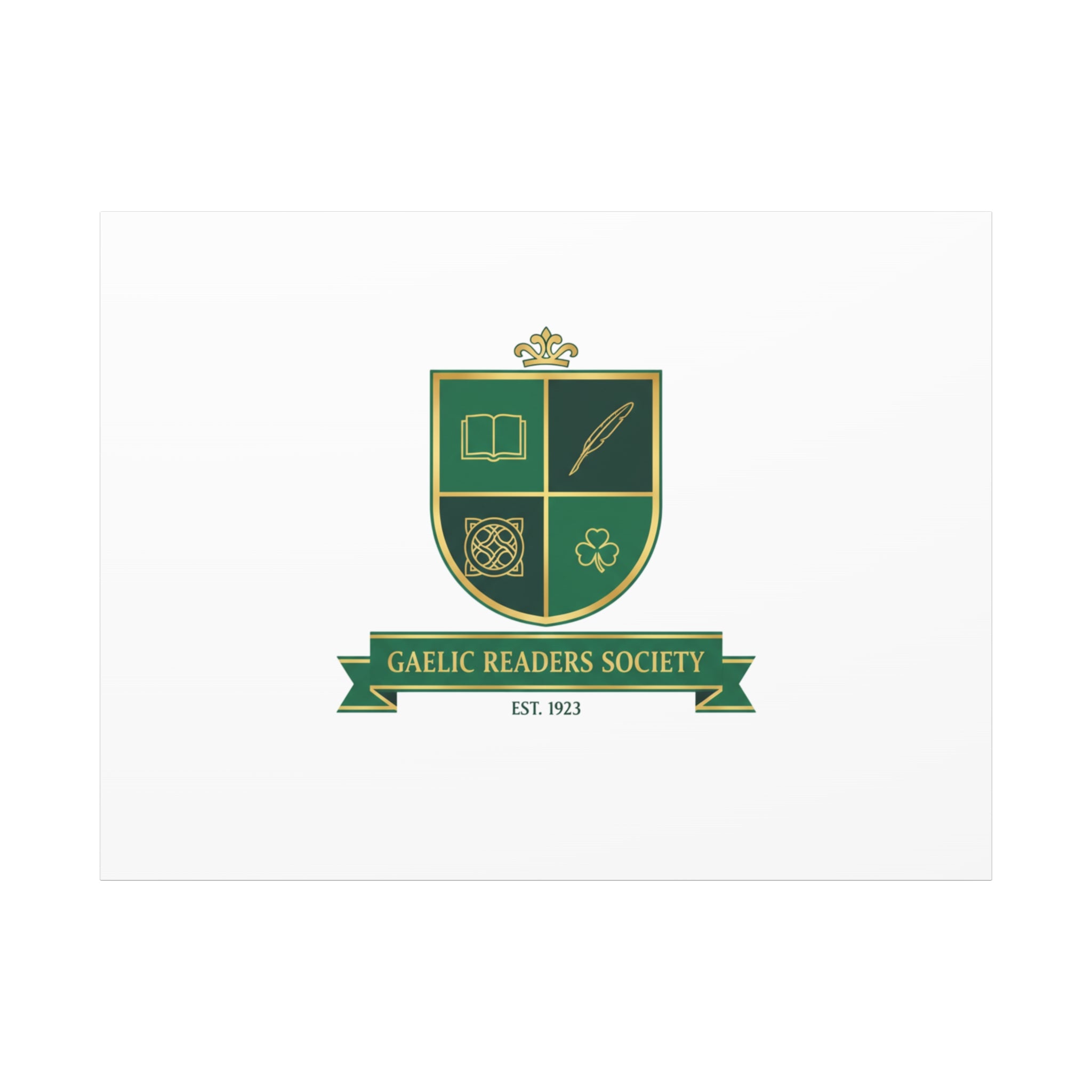 Gaelic Crest Shield Canvas | Celtic crest, Irish heritage logo 48" x 36" (Horizontal) 1.25"