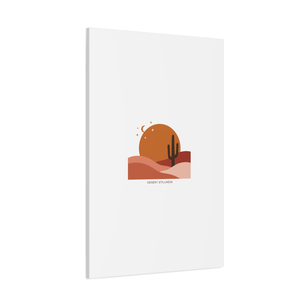Desert Stillness Canvas, Desert Sunset Minimalist Mesa | Southwestern Art Print
