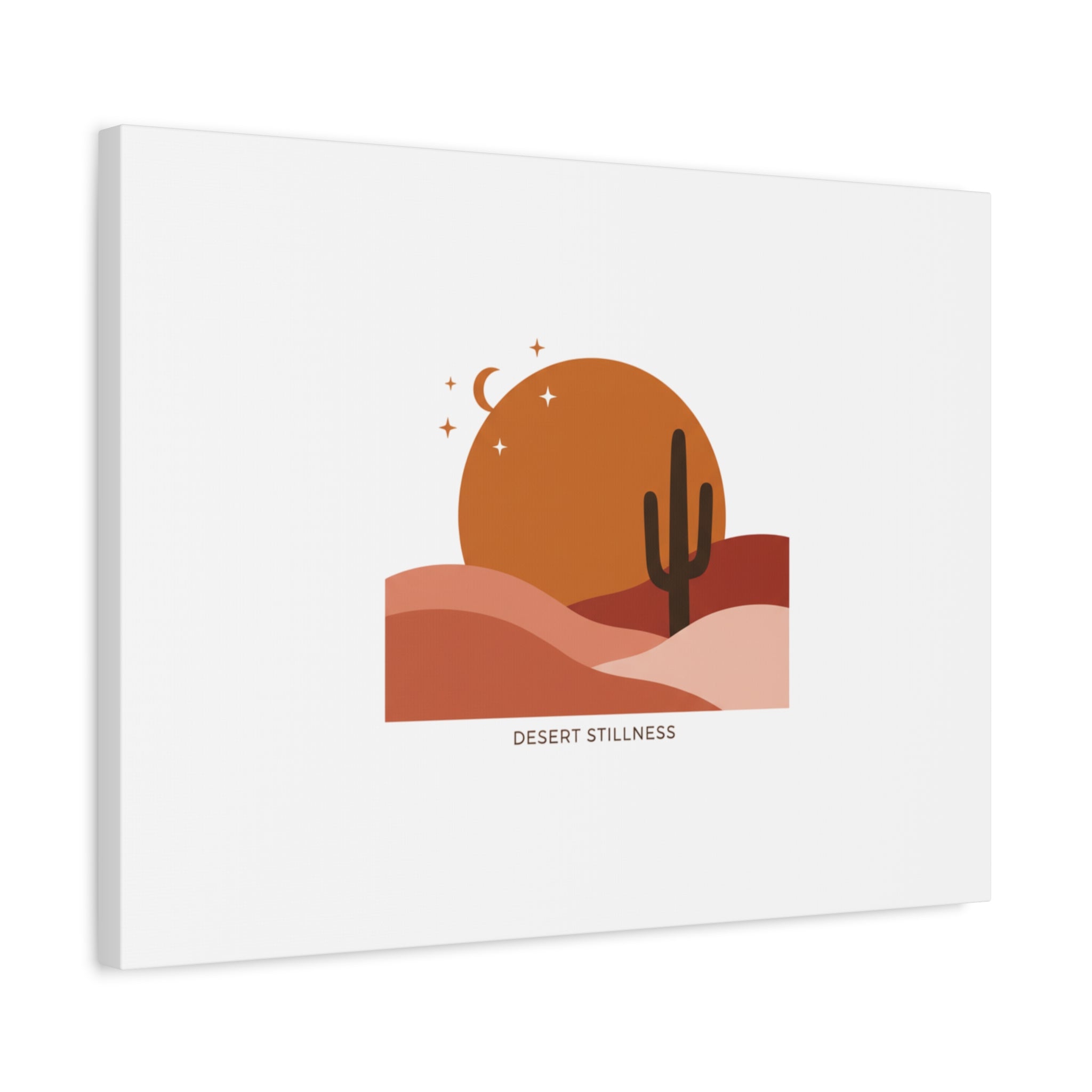 Desert Stillness Canvas, Desert Sunset Minimalist Mesa | Southwestern Art Print
