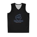 Knucklehead Fashion Wear Basketball Jersey — Black Graphic Team Tank Seam thread color automatically matched to design