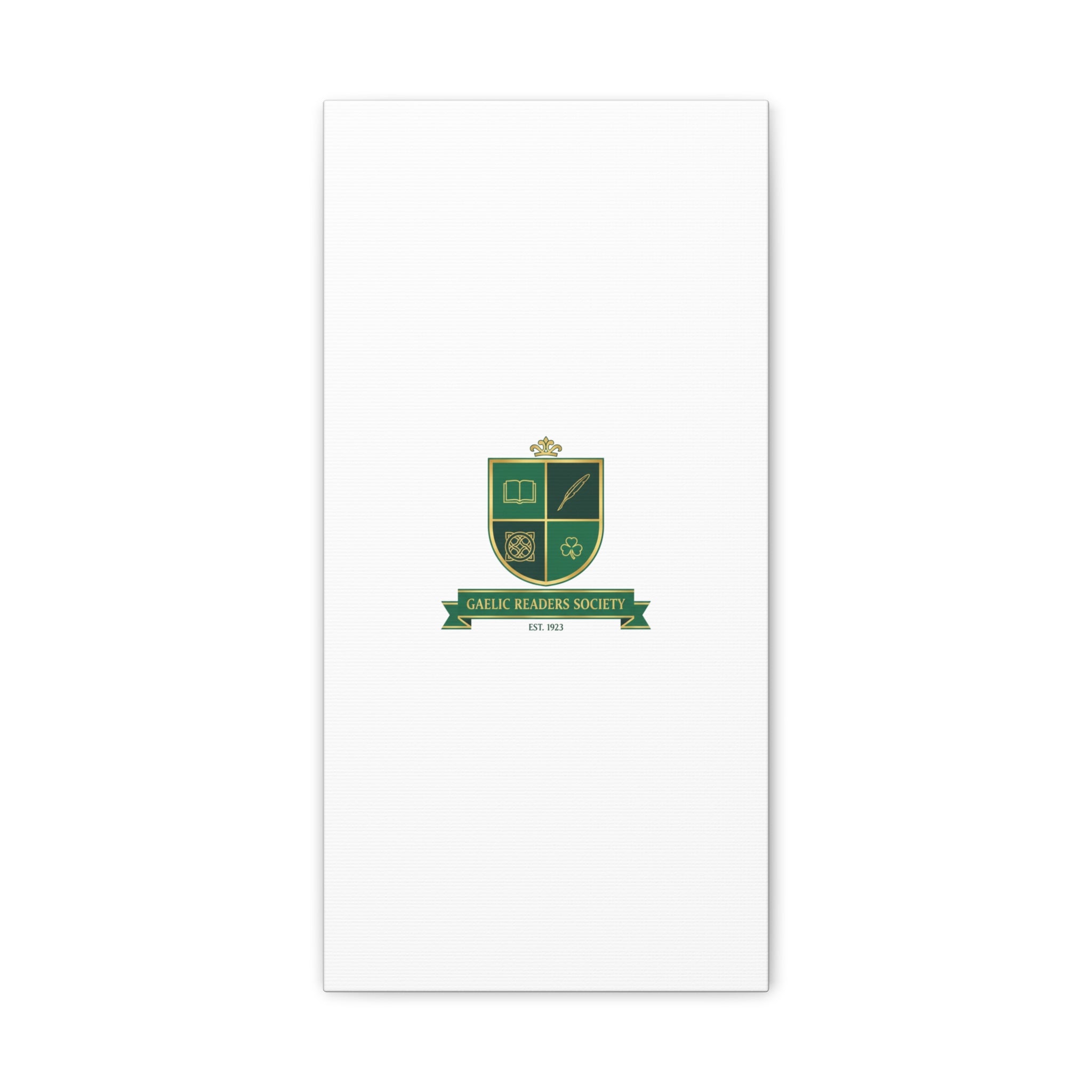 Gaelic Crest Shield Canvas | Celtic crest, Irish heritage logo 10" x 20" (Vertical) 1.25"