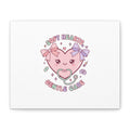Soft Hearts Gentle Care Canvas, Cute Nurse Graphic | Pastel Coquette Medical Art 10" x 8" (Horizontal) 1.25"