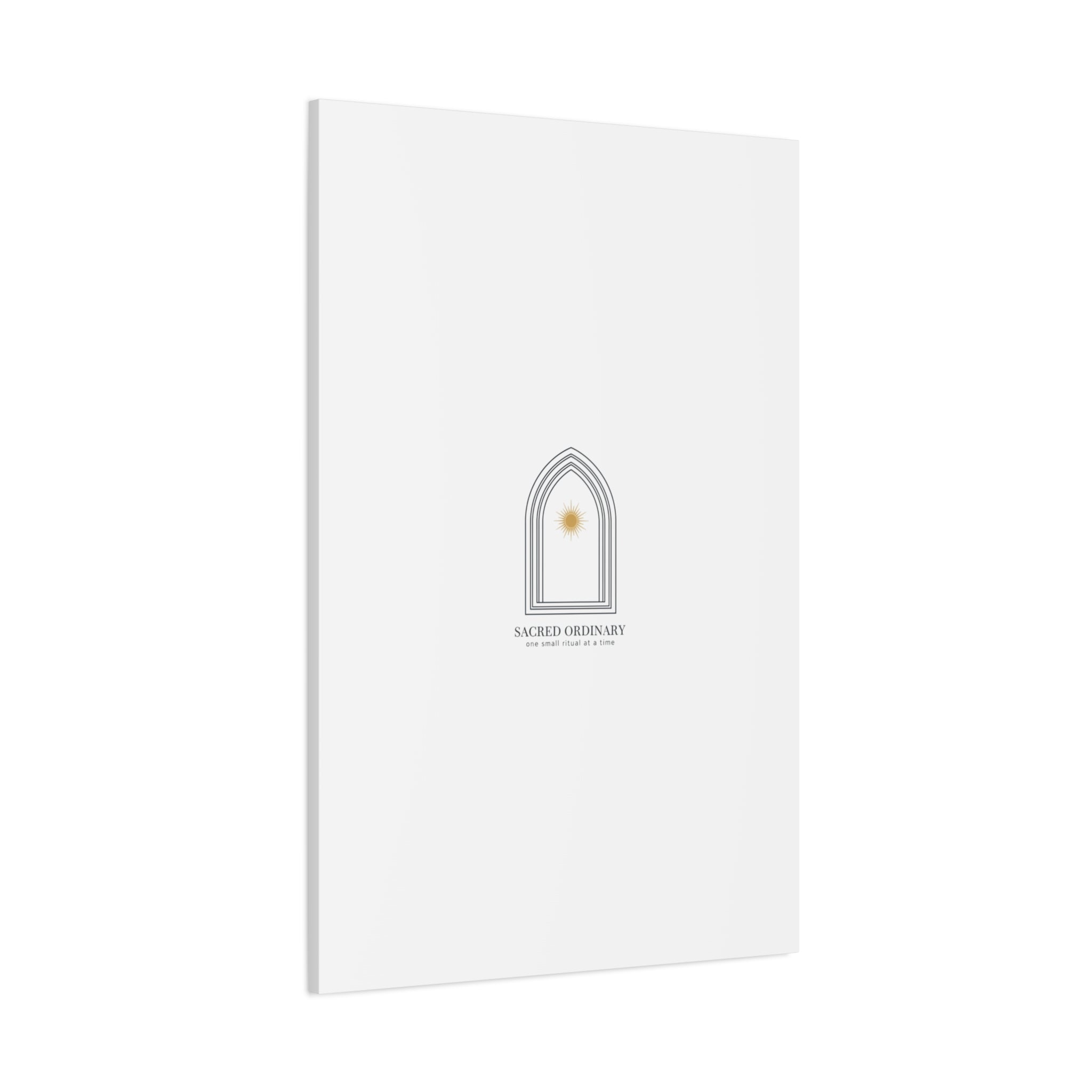 Sacred Ordinary Gothic Arch Canvas | Minimal Scripture Art, Quiet Luxury