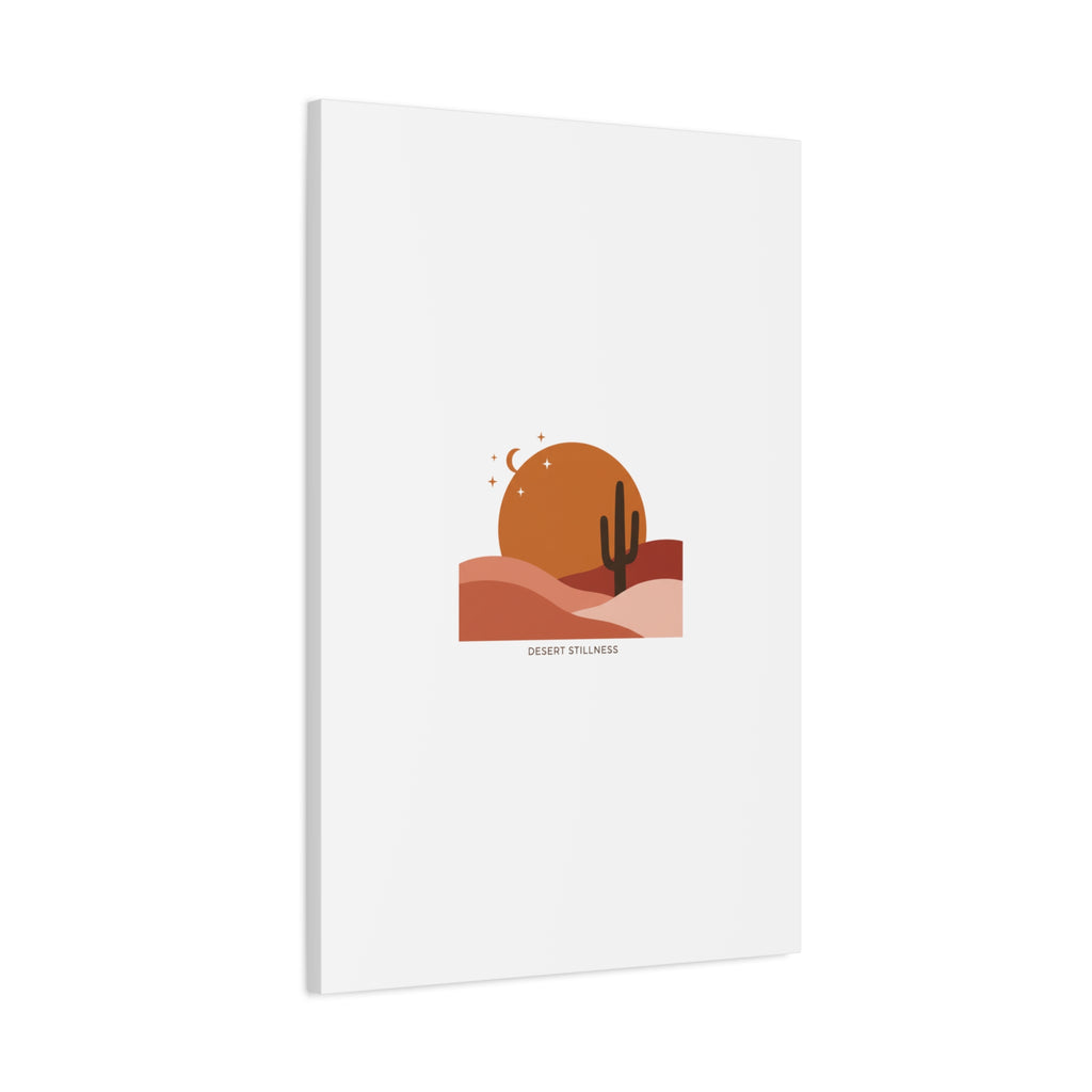 Desert Stillness Canvas, Desert Sunset Minimalist Mesa | Southwestern Art Print