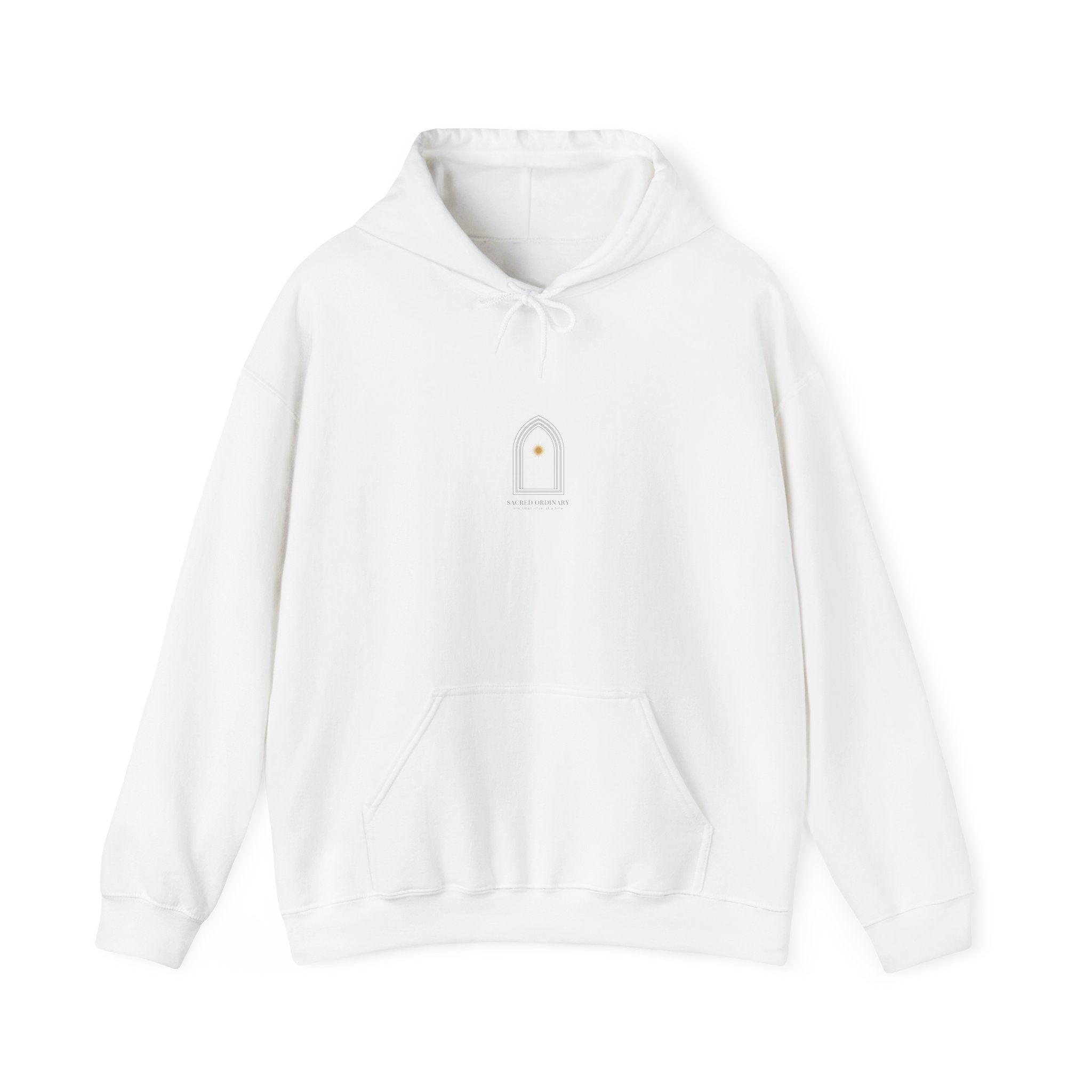 Gothic Arch Minimalist Hoodie | Monastic Minimalism, serene typography
