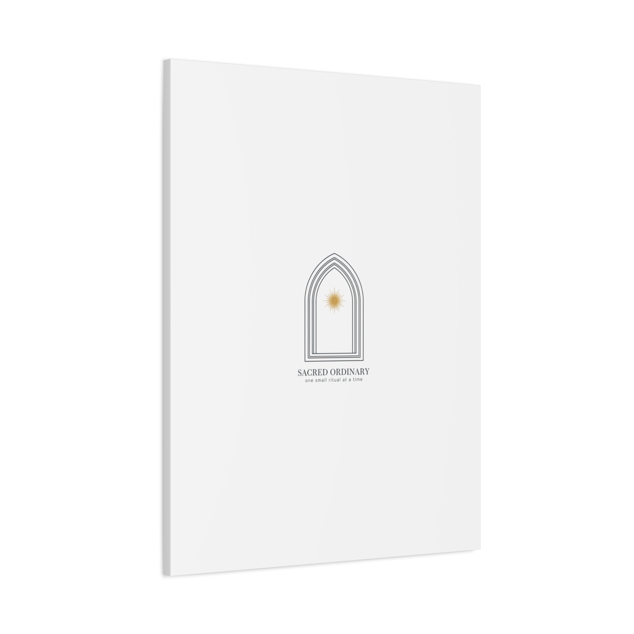 Sacred Ordinary Gothic Arch Canvas | Minimal Scripture Art, Quiet Luxury 36" x 36" 1.25"