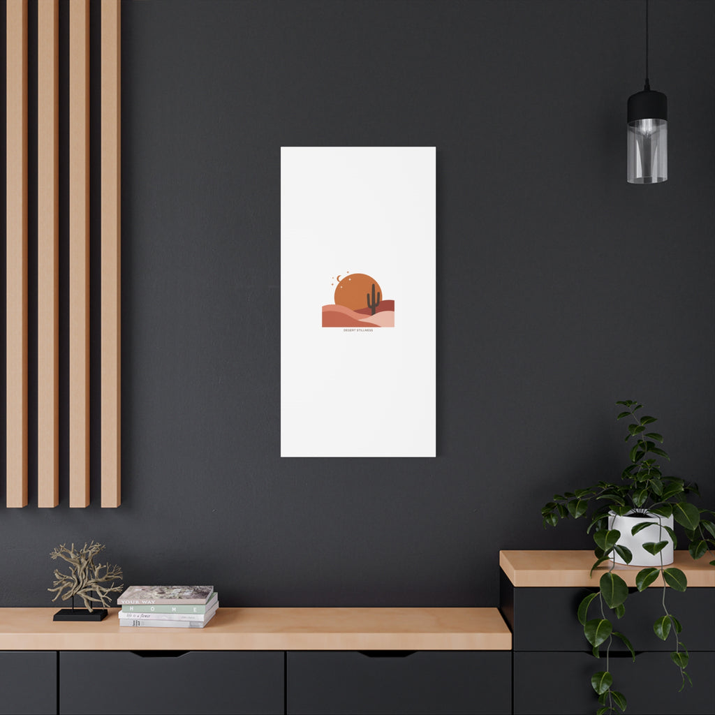 Desert Stillness Canvas, Desert Sunset Minimalist Mesa | Southwestern Art Print