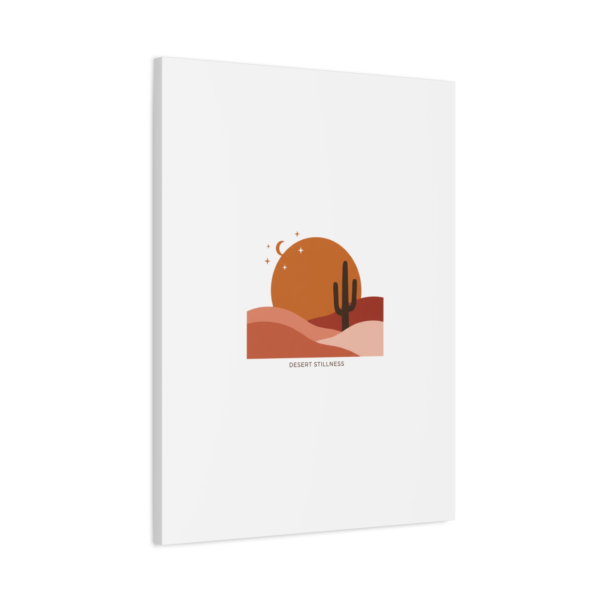 Desert Stillness Canvas, Desert Sunset Minimalist Mesa | Southwestern Art Print