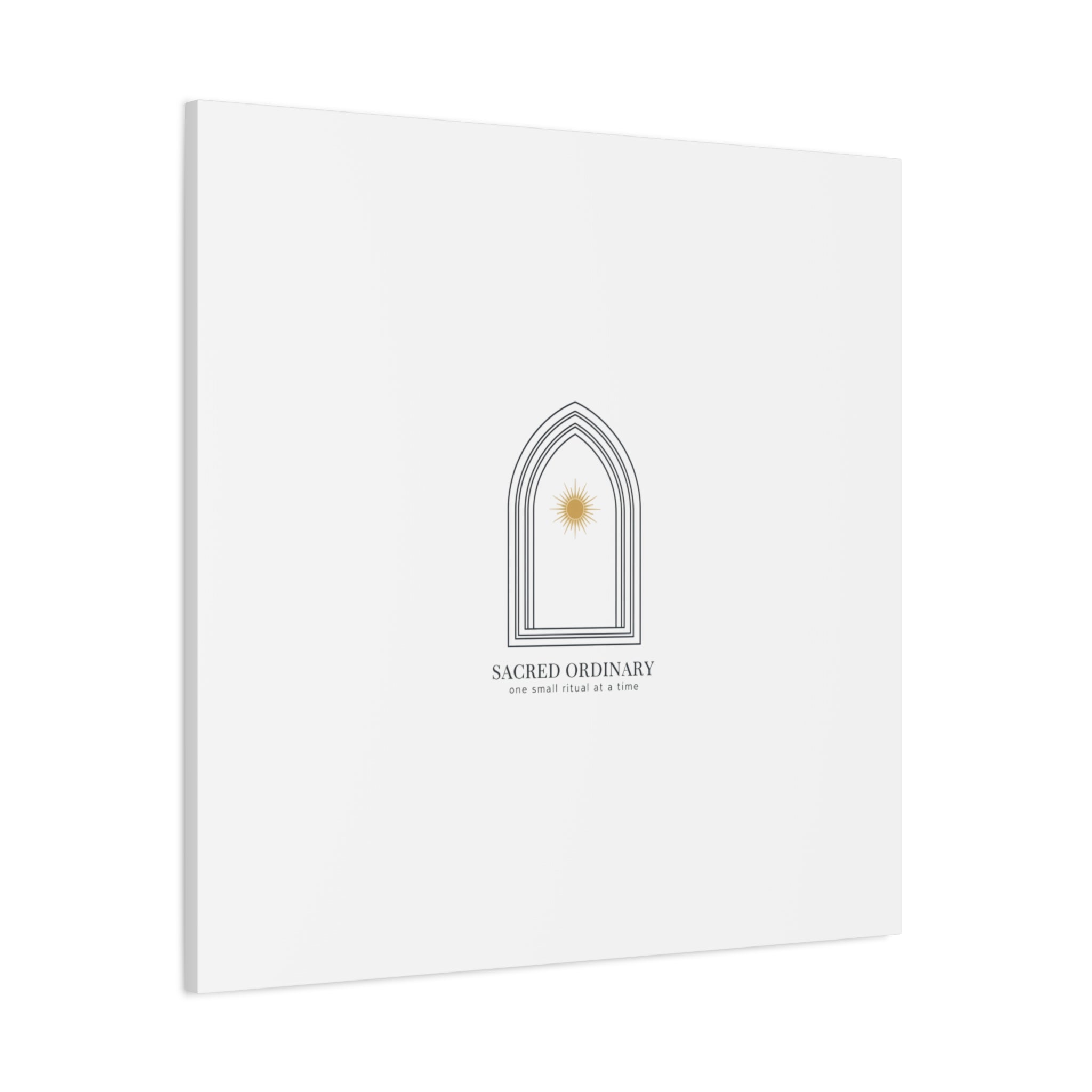 Sacred Ordinary Gothic Arch Canvas | Minimal Scripture Art, Quiet Luxury