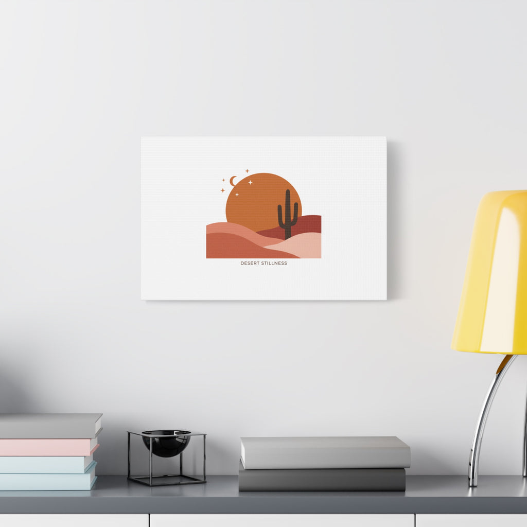 Desert Stillness Canvas, Desert Sunset Minimalist Mesa | Southwestern Art Print