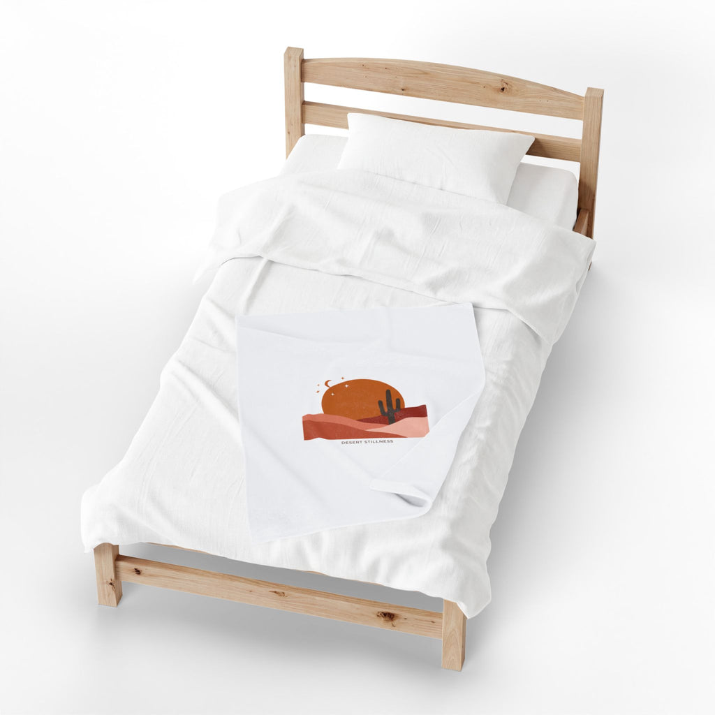 Desert Sunset Mesa Throw Blanket | Southwestern minimalist, adobe-inspired wall art