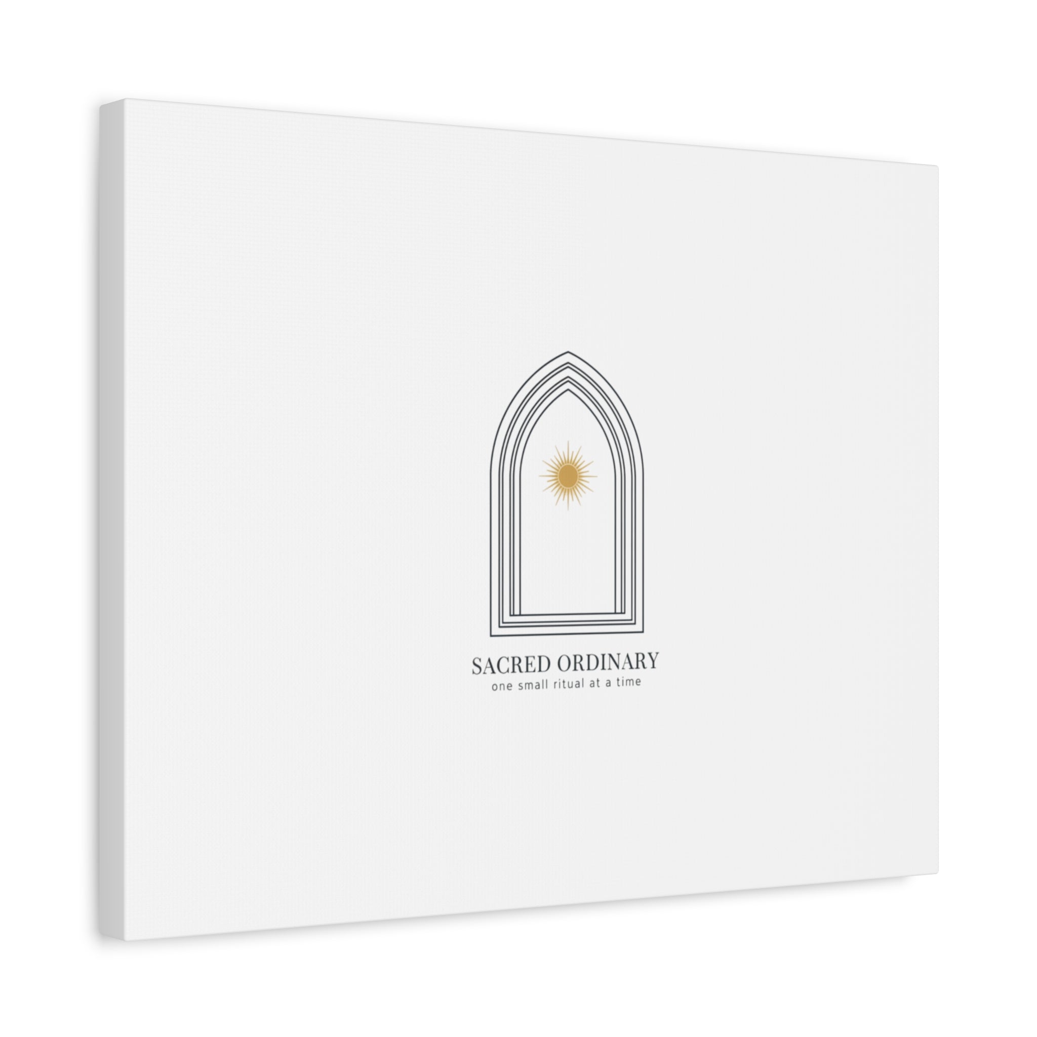 Sacred Ordinary Gothic Arch Canvas | Minimal Scripture Art, Quiet Luxury 36" x 36" 1.25"