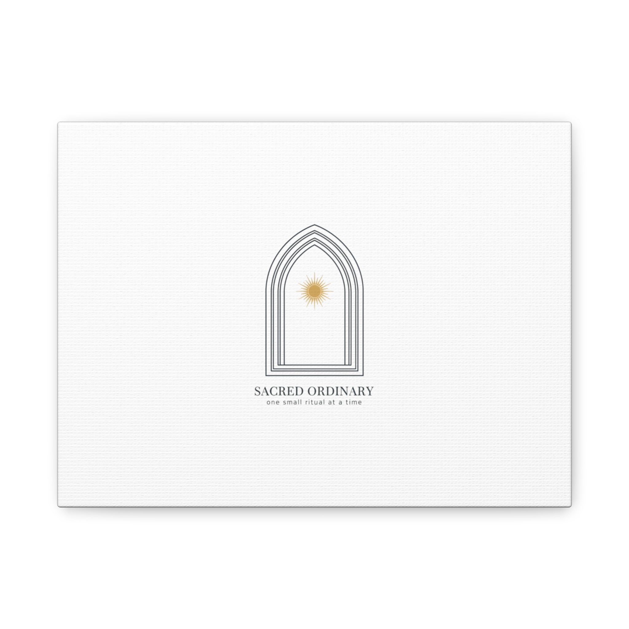 Sacred Ordinary Gothic Arch Canvas | Minimal Scripture Art, Quiet Luxury 12" x 9" (Horizontal) 1.25"