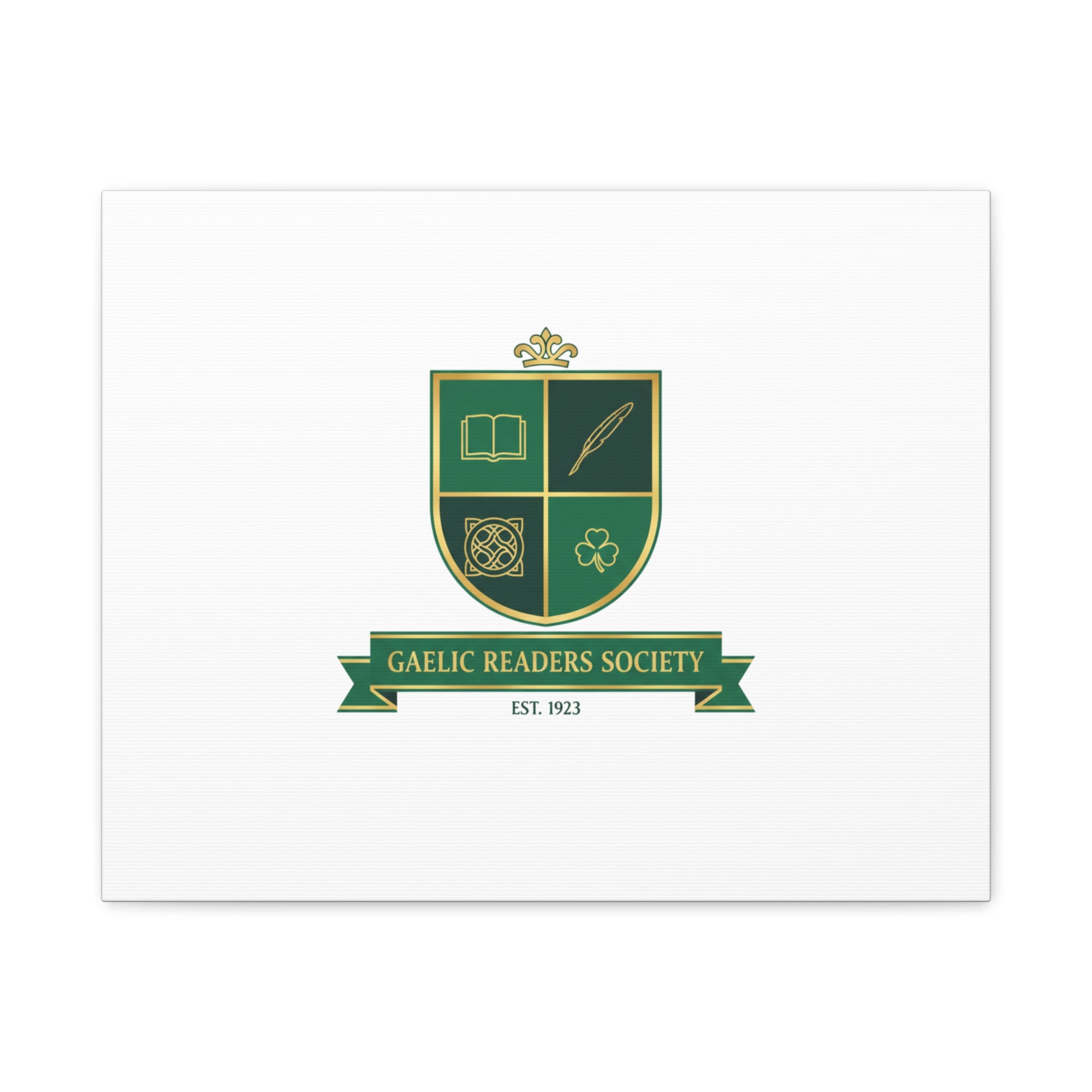 Gaelic Crest Shield Canvas | Celtic crest, Irish heritage logo 20″ x 16″ (Horizontal) 1.25"
