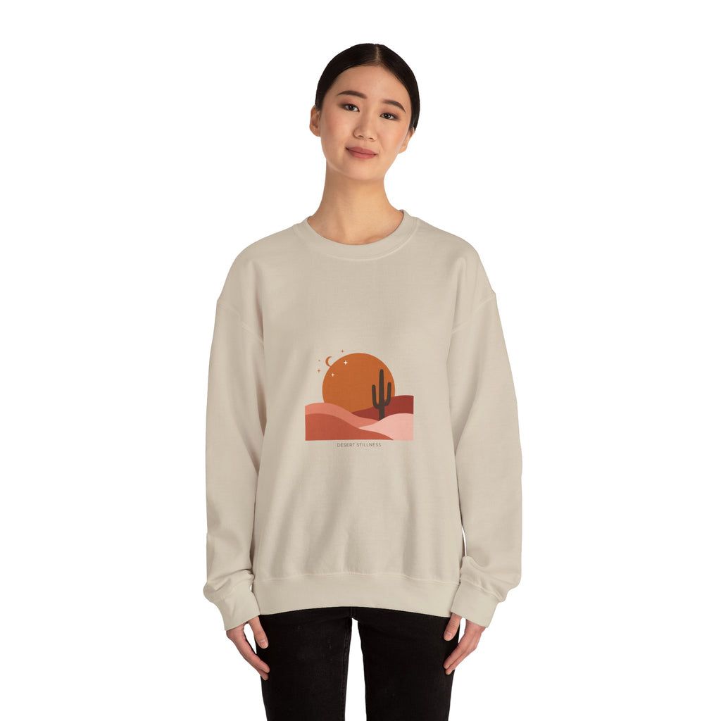Desert Sunset Minimalist Mesa Sweatshirt | Southwestern adobe-inspired wall art vibe Navy