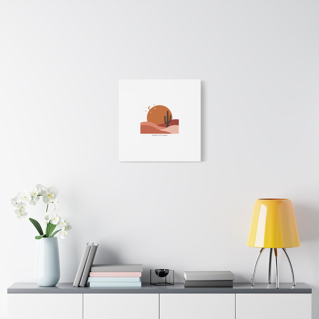 Desert Stillness Canvas, Desert Sunset Minimalist Mesa | Southwestern Art Print 36" x 36" 1.25"