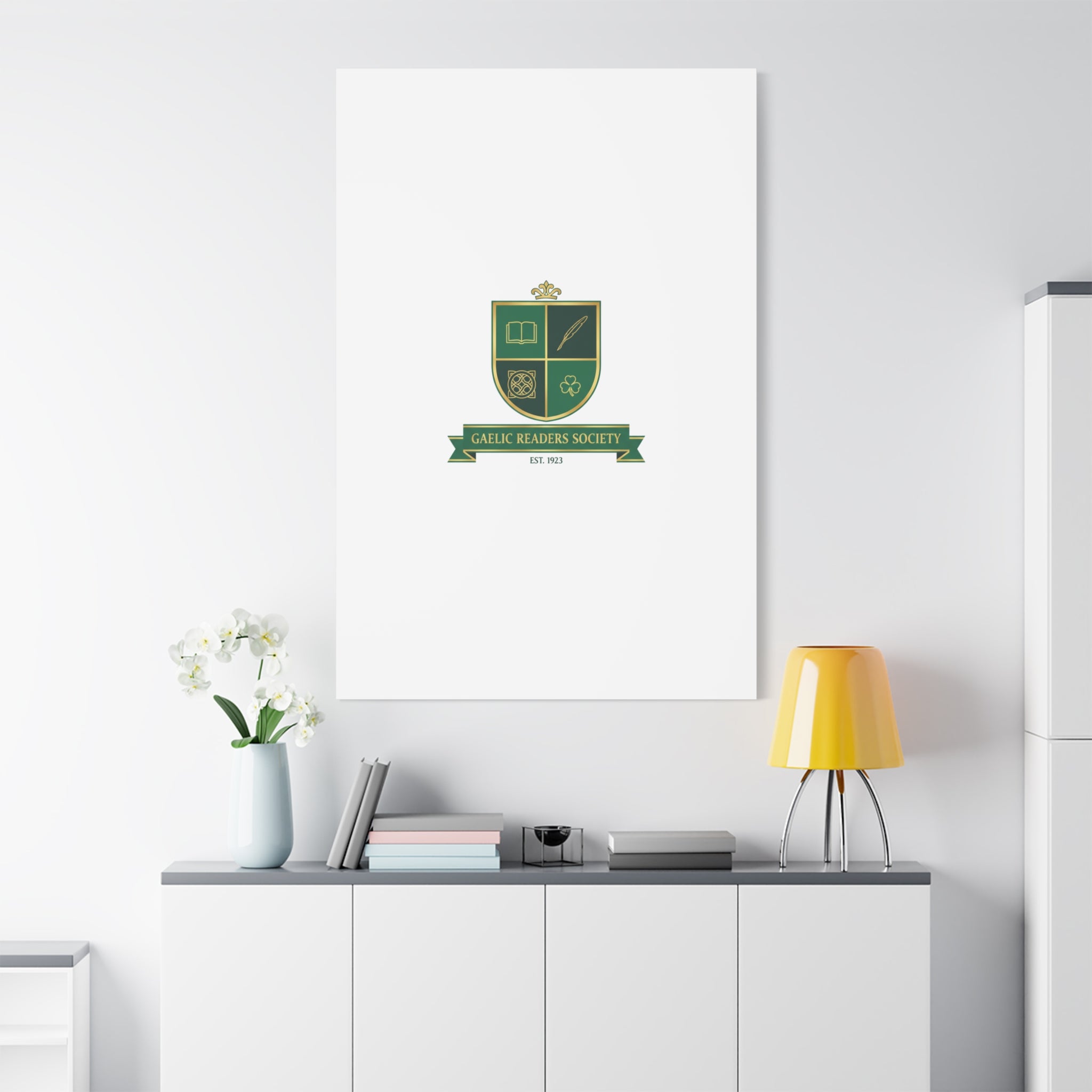 Gaelic Crest Shield Canvas | Celtic crest, Irish heritage logo 36" x 36" 1.25"