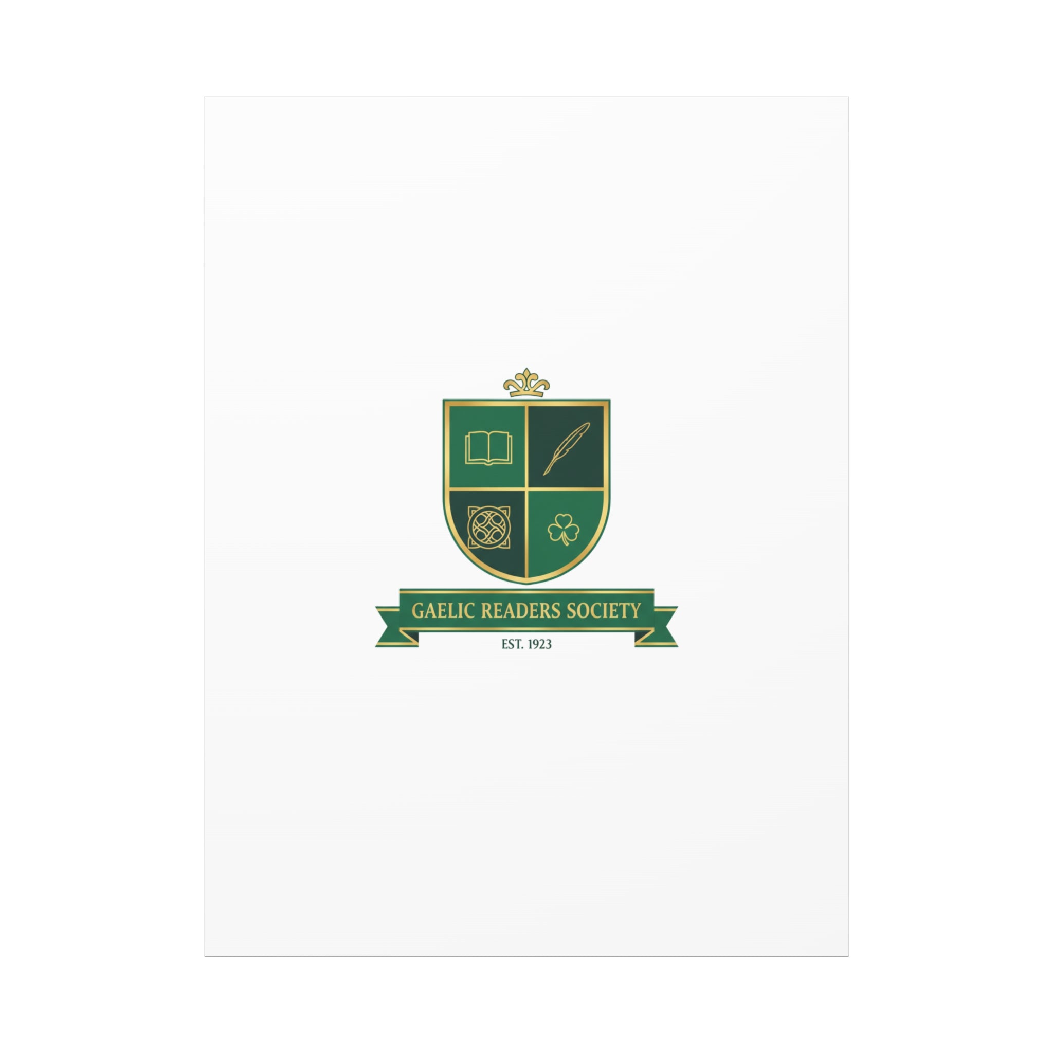 Gaelic Crest Shield Canvas | Celtic crest, Irish heritage logo 36" x 48" (Vertical) 1.25"