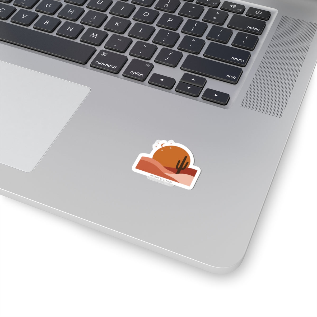 Desert Sunset Minimalist Sticker | Kiss-Cut Southwestern Mesa, Adobe-Inspired 2" × 2" White