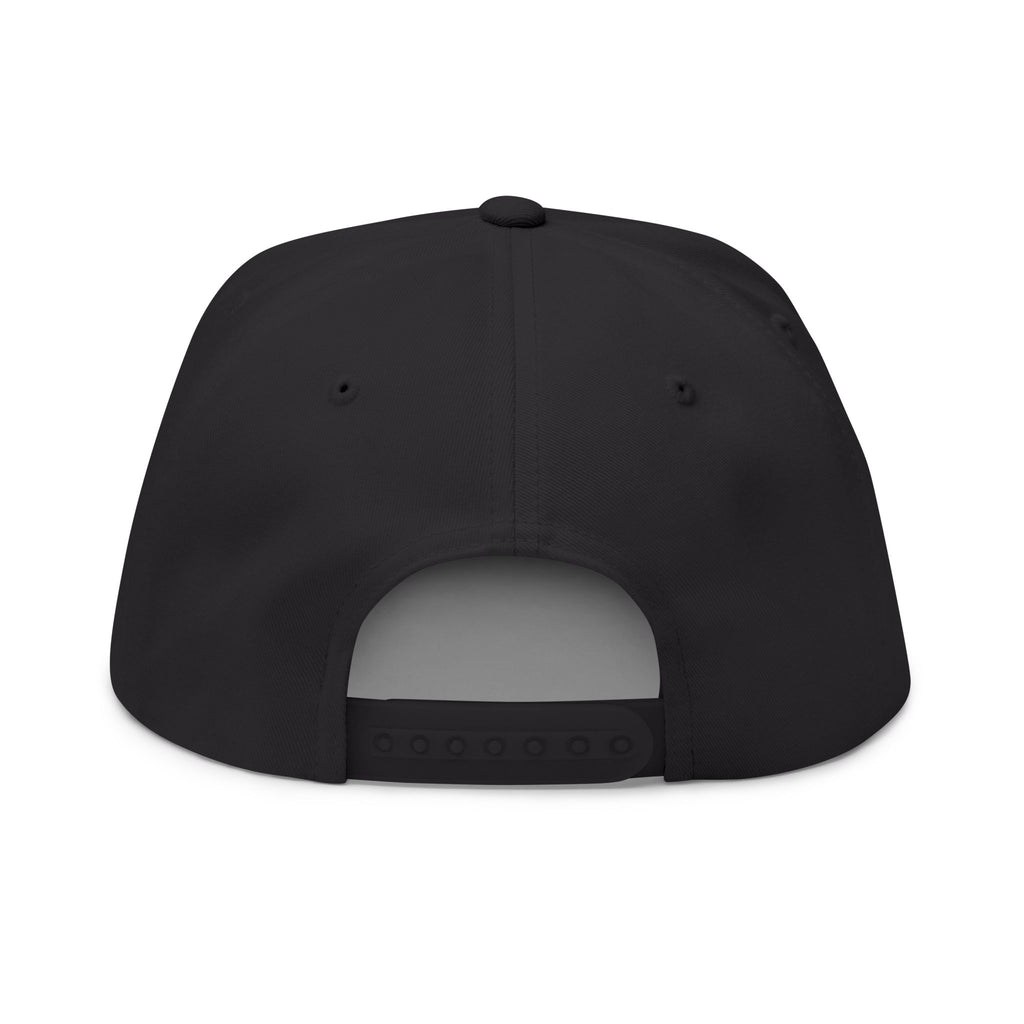 Embroidered Gold Eagle Flat Bill Cap