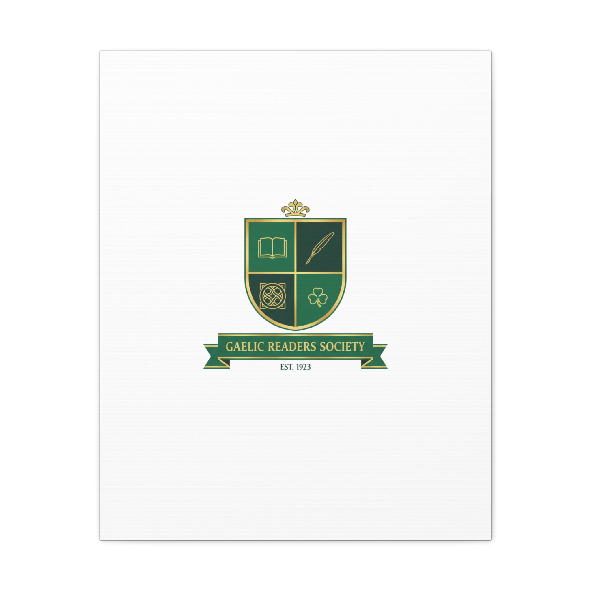 Gaelic Crest Shield Canvas | Celtic crest, Irish heritage logo 24" x 30" (Vertical) 1.25"