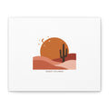 Desert Stillness Canvas, Desert Sunset Minimalist Mesa | Southwestern Art Print