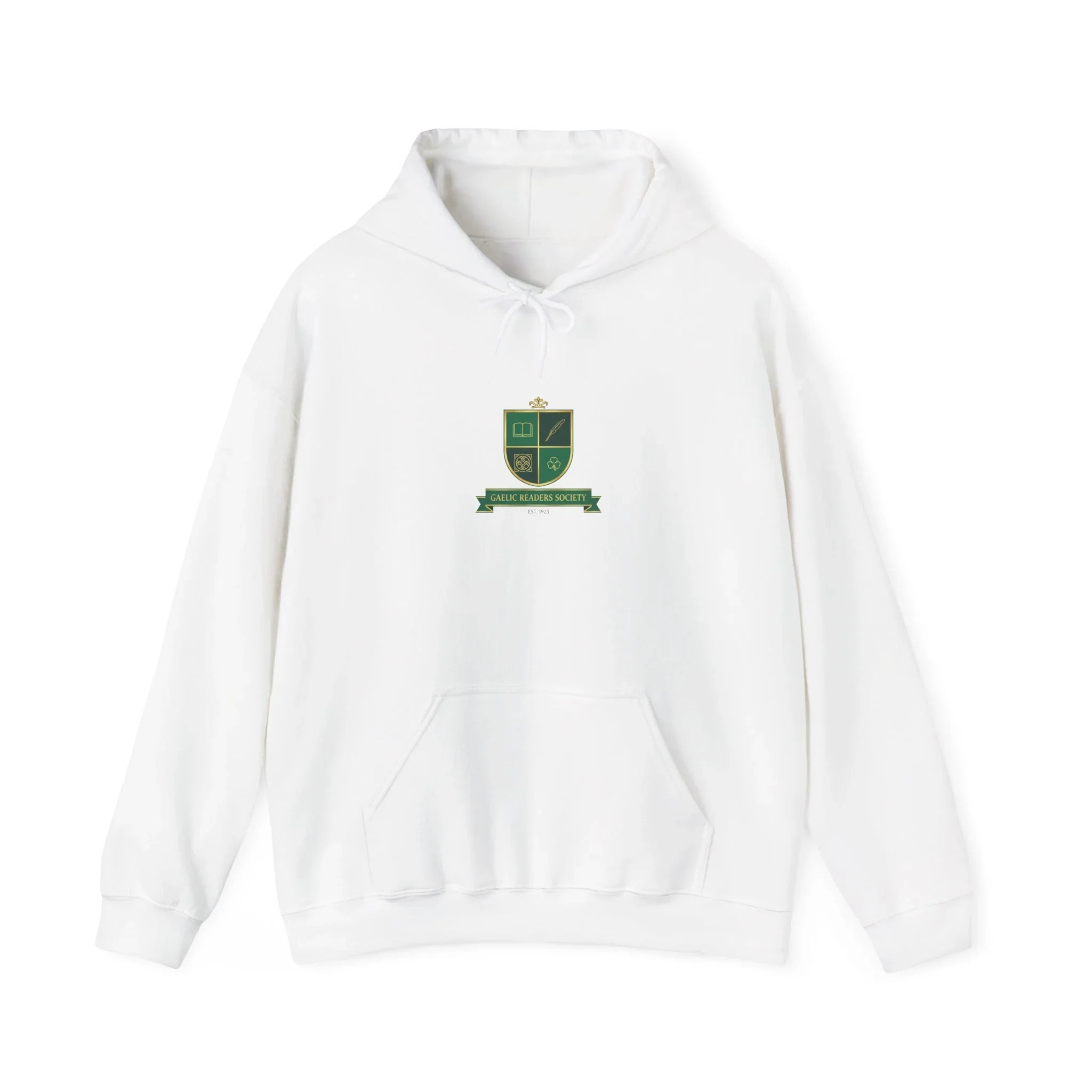 Celtic Crest Hoodie | Gaelic serif crest, Irish heritage logo White