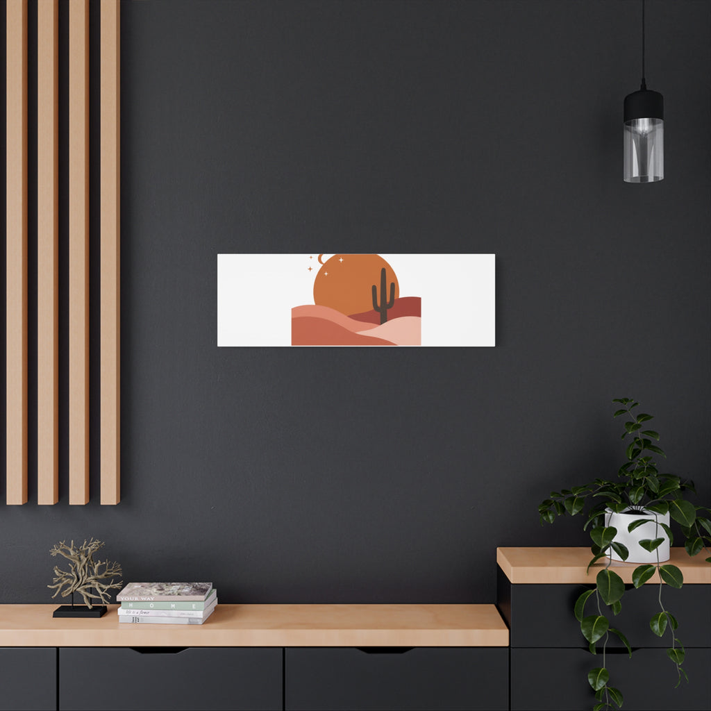 Desert Stillness Canvas, Desert Sunset Minimalist Mesa | Southwestern Art Print 36" x 36" 1.25"