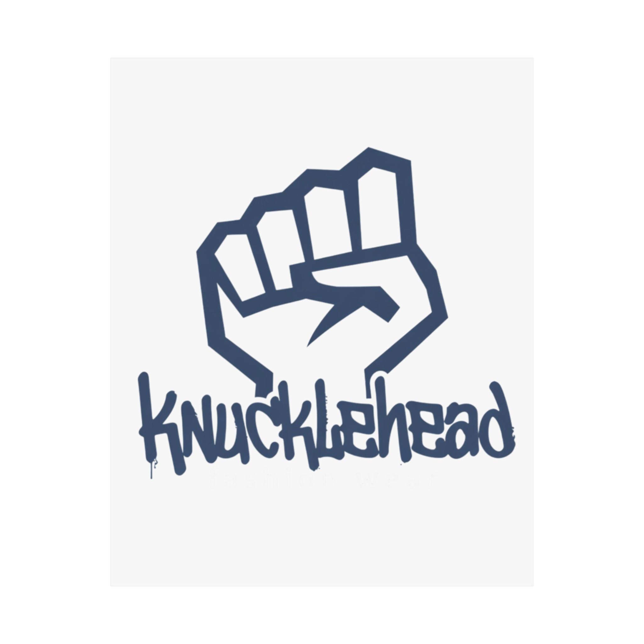 Knucklehead Fist Matte Poster — Urban Graffiti Wall Art 8" x 10" Matte
