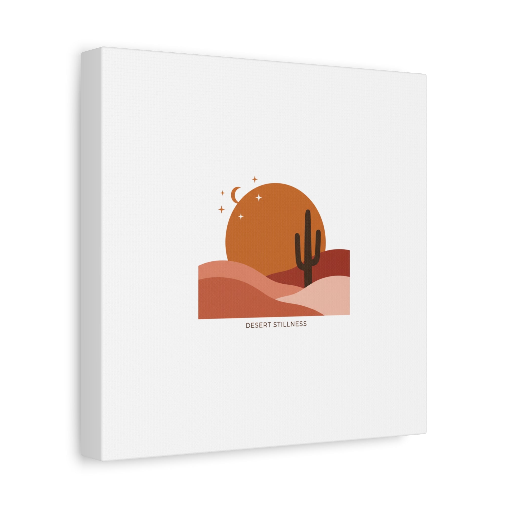 Desert Stillness Canvas, Desert Sunset Minimalist Mesa | Southwestern Art Print
