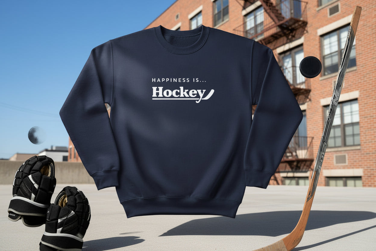Men's Hockey Crew Sweatshirt, True Navy 2x-large