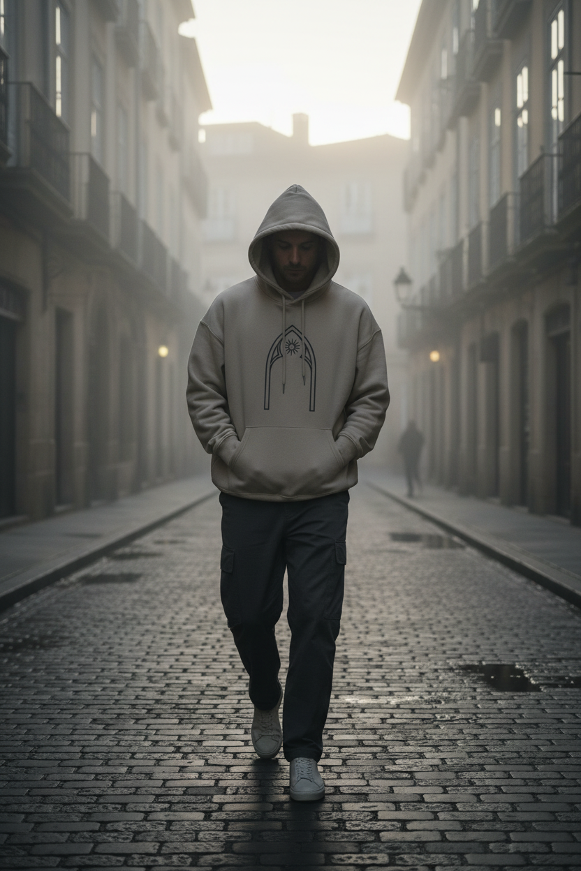 Gothic Hoodie - Cobblestone