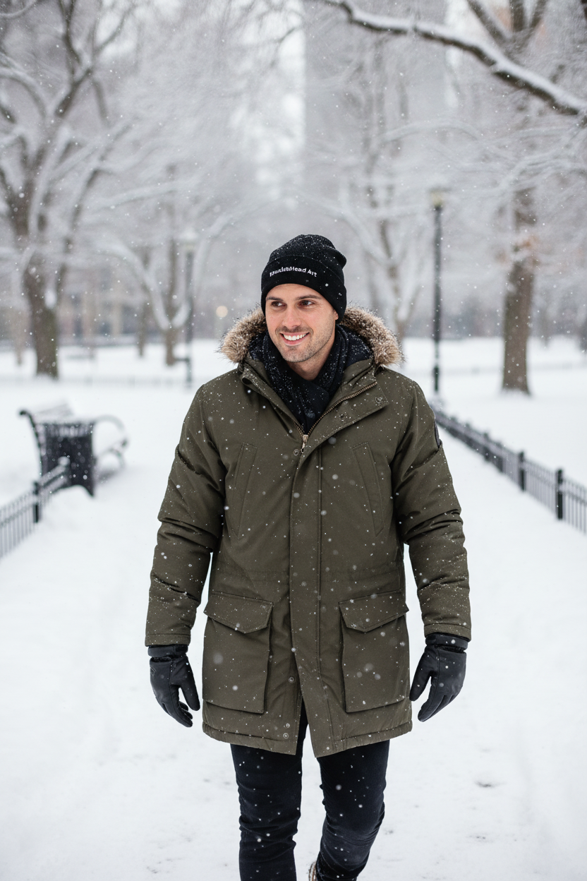 Snowy park