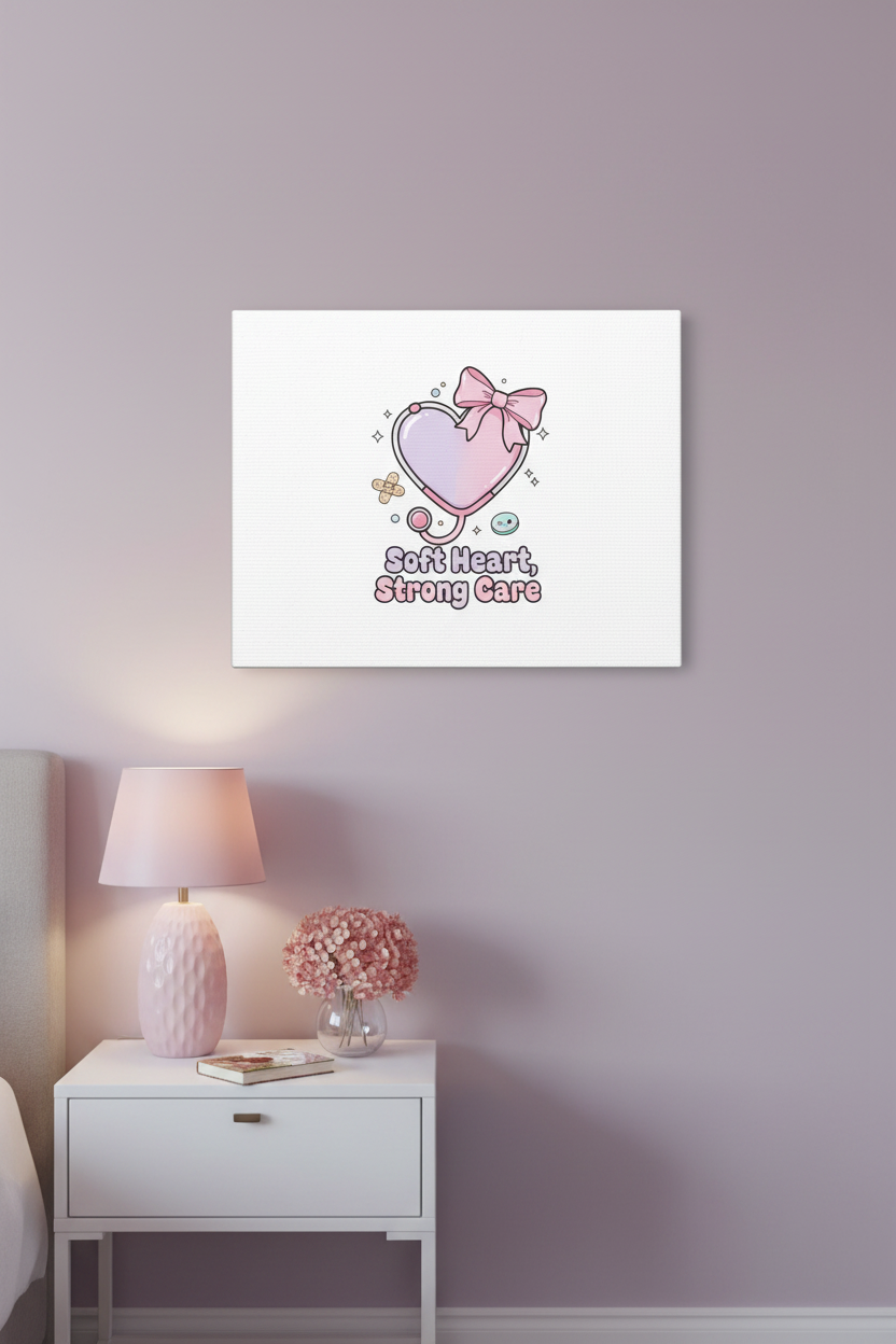 Soft Heart Canvas - Lavender