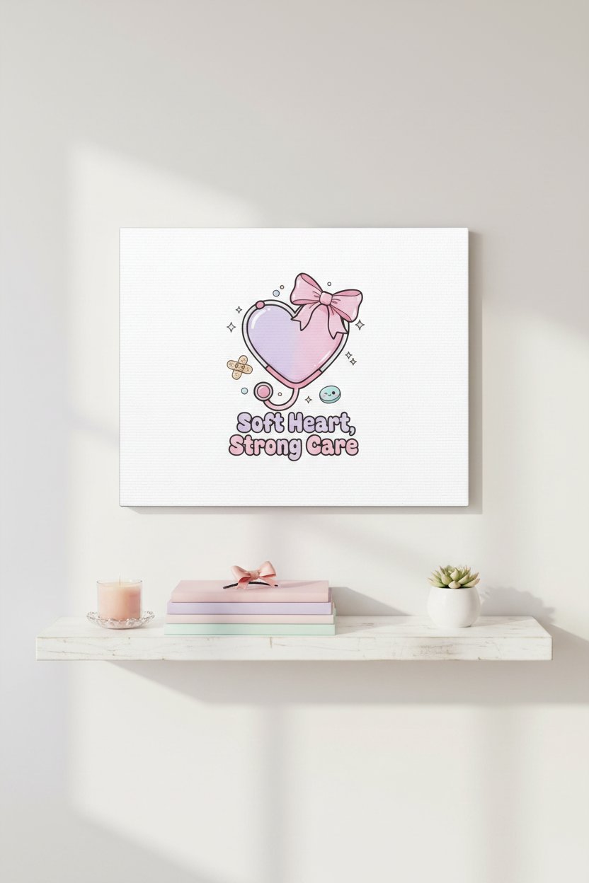Soft Heart Canvas - Shelf