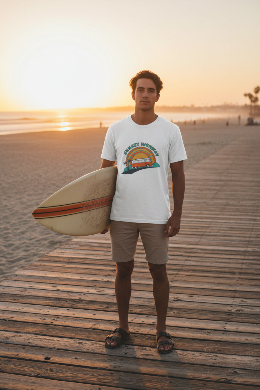 Sunset Highway Tee - Boardwalk